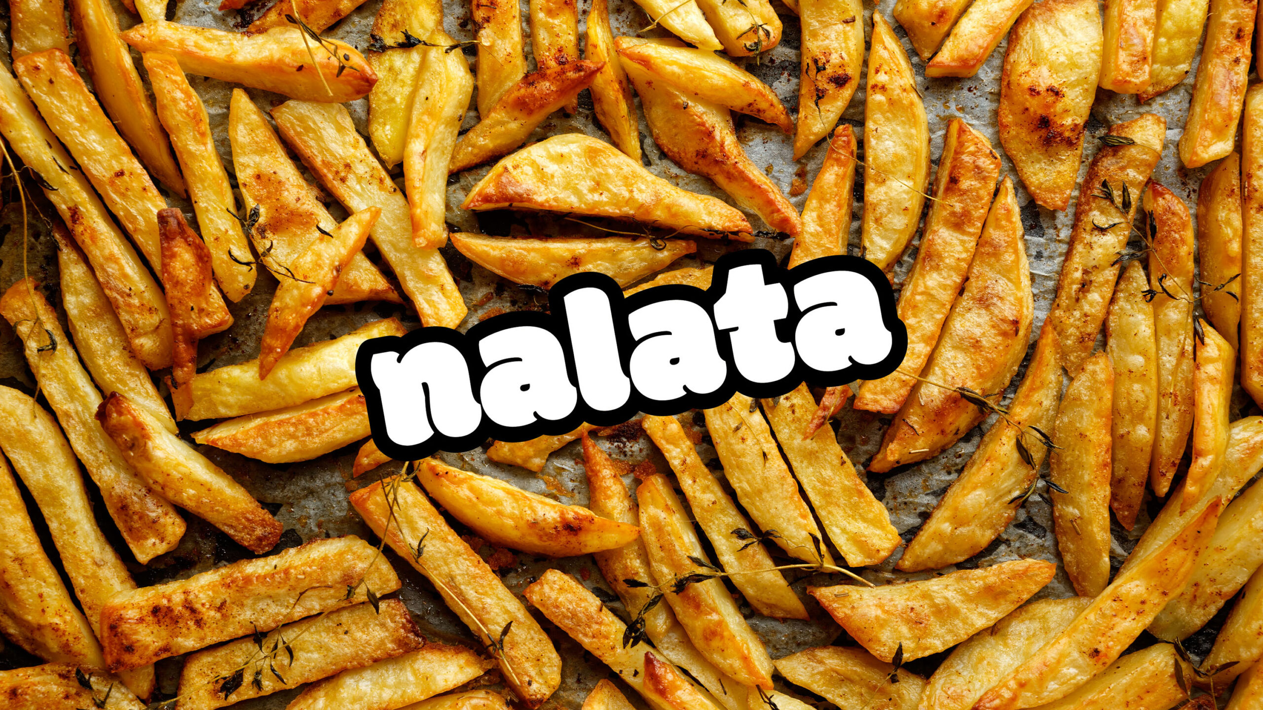 Logo Nalata sur une image de frites