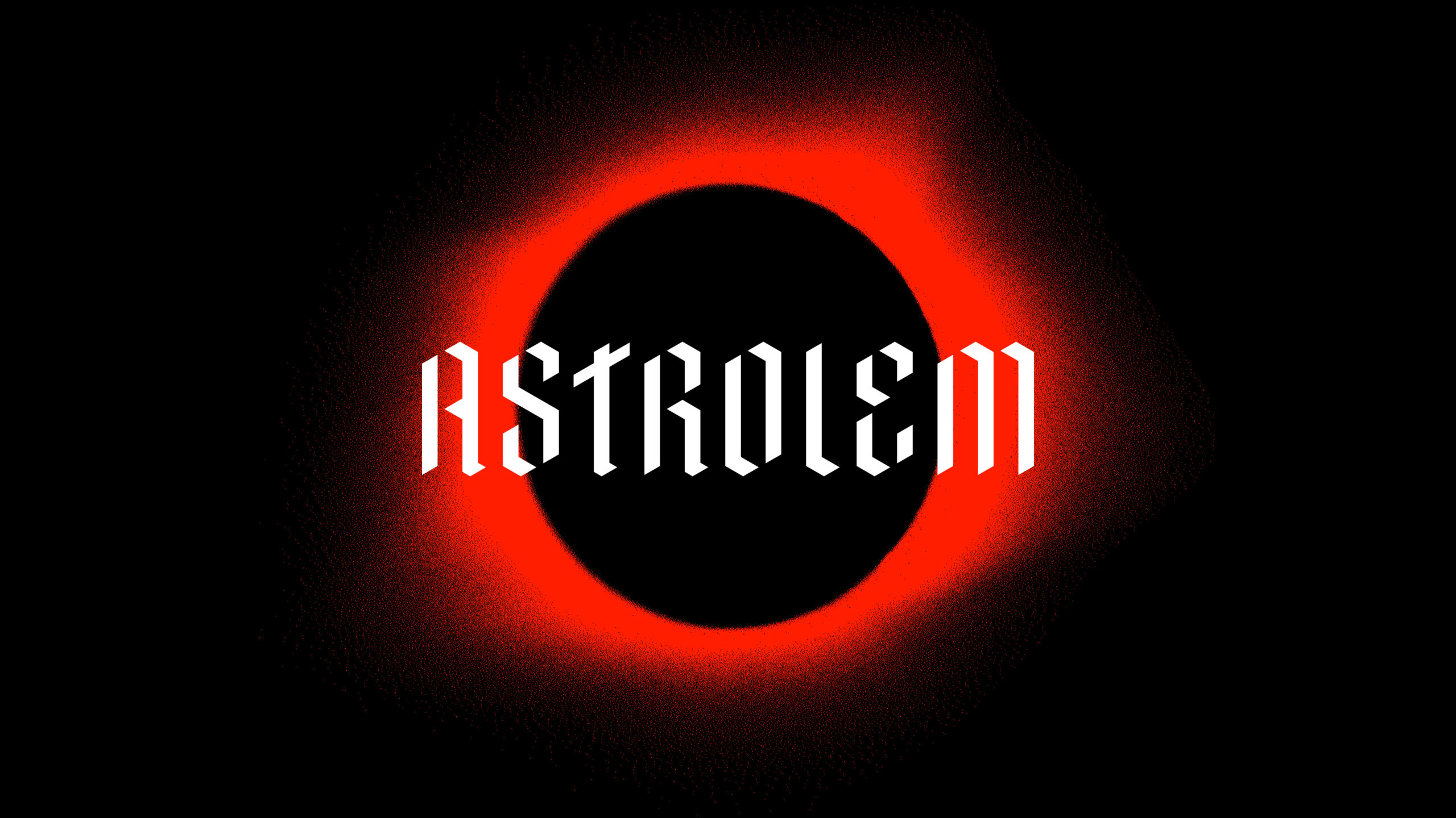 Logo Astrolem sur une image d'éclipse rouge