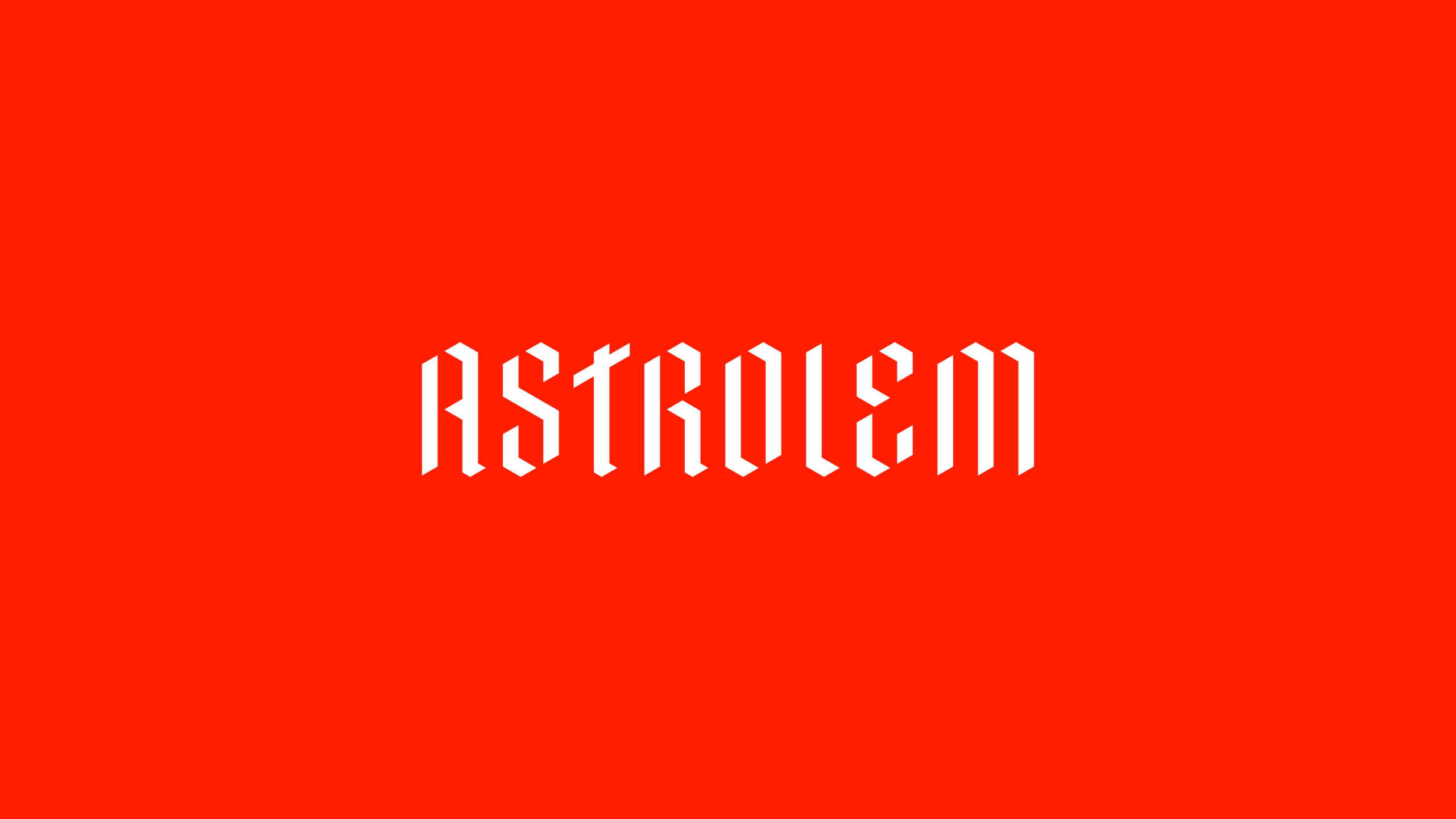 Logo Astrolem sur fond rouge