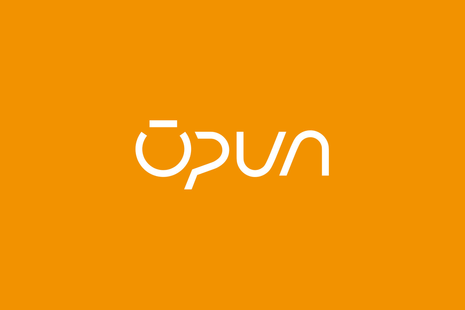 Logo Ōpun sur fond orange